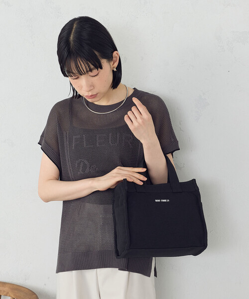 MONO　COMME CA（モノコムサ）の「キャンバス ミニトート（トートバッグ・レディース・ブラック/ブラウン/ブルー・FREE）」の17枚目の写真