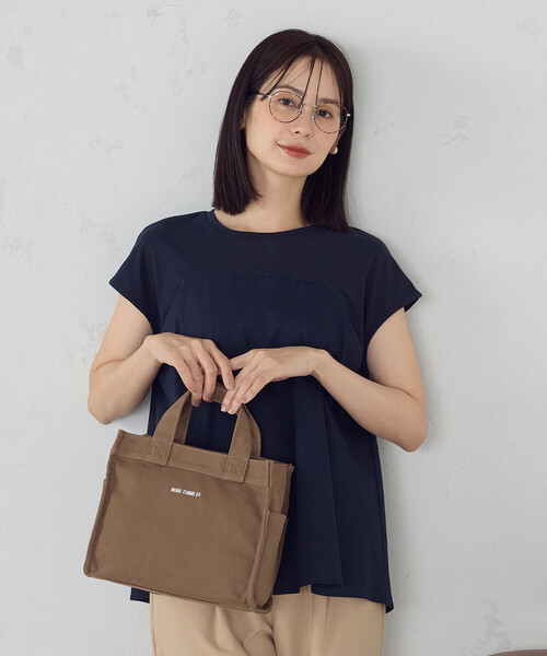 MONO　COMME CA（モノコムサ）の「キャンバス ミニトート（トートバッグ・レディース・ブラック/ブラウン/ブルー・FREE）」の22枚目の写真
