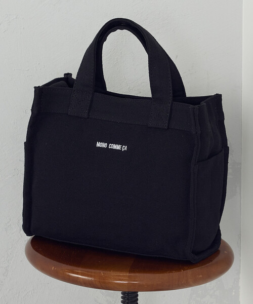 MONO　COMME CA（モノコムサ）の「キャンバス ミニトート（トートバッグ・レディース・ブラック/ブラウン/ブルー・FREE）」の2枚目の写真