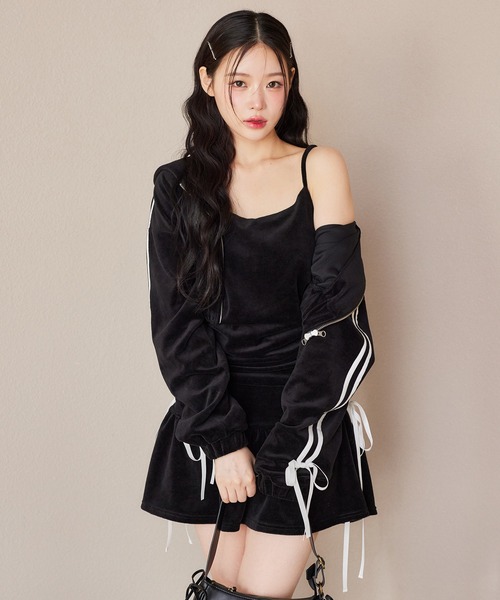 ナイスクラップ ブラック ワンピース one after another NICE CLAUP（ワンアフターアナザーナイ