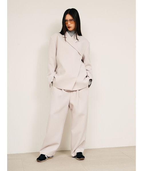 null.(ヌル)の「ダブルベルトパンツ(その他パンツ・レディース・アイボリー/ブラック・M/S)」の4枚目の写真