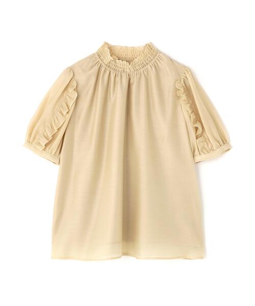NATURAL BEAUTY BASIC(ナチュラルビューティーベーシック)の「◇シャーリングネックフリルブラウス(シャツ/ブラウス・レディース・イエロー/ブラック/オフホワイト・MEDIUM/SMALL)」の20枚目の写真