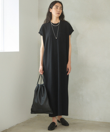 IENA | BLACK ポケットTドレス(ワンピース)