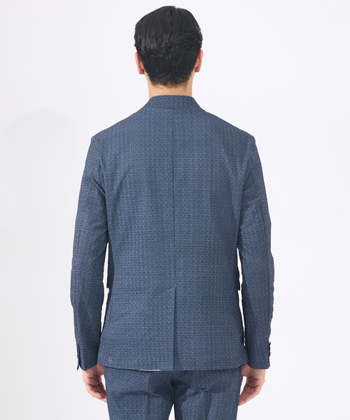 ABAHOUSE GRAY（アバハウスグレイ）の「【上下2点セット / 軽量 / ハイパーストレッチ】ワッシャー プリント ジャケット / サマージャケット セットアップ / スーツ（セットアップ・メンズ・ネイビー/ブラック系その他/チャコールグレー・46/48/44/50）」の6枚目の写真