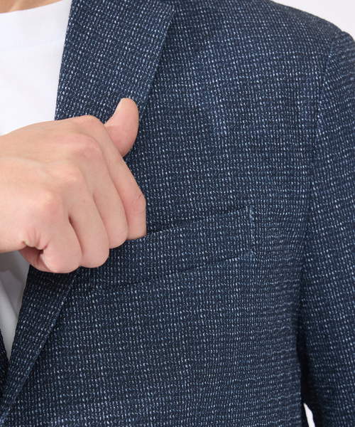 ABAHOUSE GRAY（アバハウスグレイ）の「【上下2点セット / 軽量 / ハイパーストレッチ】ワッシャー プリント ジャケット / サマージャケット セットアップ / スーツ（セットアップ・メンズ・ネイビー/ブラック系その他/チャコールグレー・46/48/44/50）」の10枚目の写真