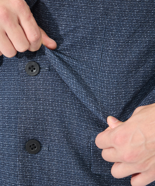 ABAHOUSE GRAY（アバハウスグレイ）の「【上下2点セット / 軽量 / ハイパーストレッチ】ワッシャー プリント ジャケット / サマージャケット セットアップ / スーツ（セットアップ・メンズ・ネイビー/ブラック系その他/チャコールグレー・46/48/44/50）」の14枚目の写真