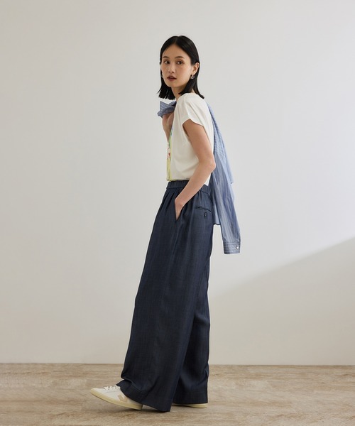 ROPE'(ロペ)の「【洗える】テンセルデニムイージーパンツ(その他パンツ・レディース・ブルー・36/38)」の3枚目の写真