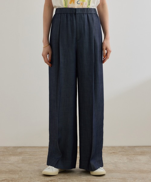 ROPE'(ロペ)の「【洗える】テンセルデニムイージーパンツ(その他パンツ・レディース・ブルー・36/38)」の4枚目の写真