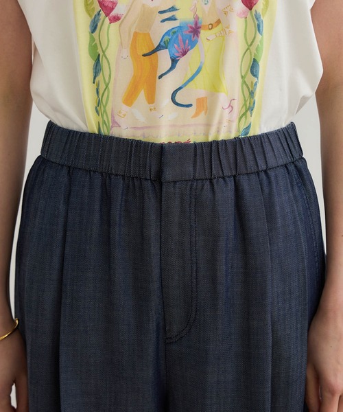 ROPE'(ロペ)の「【洗える】テンセルデニムイージーパンツ(その他パンツ・レディース・ブルー・36/38)」の8枚目の写真