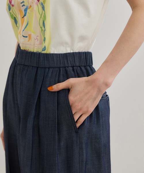 ROPE'(ロペ)の「【洗える】テンセルデニムイージーパンツ(その他パンツ・レディース・ブルー・36/38)」の9枚目の写真