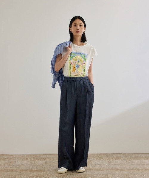 ROPE'(ロペ)の「【洗える】テンセルデニムイージーパンツ(その他パンツ・レディース・ブルー・36/38)」の14枚目の写真