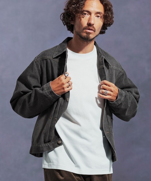 Jih Nunc(ジーヌンク)の「mj10897-10ozデニムショートジャケット(デニムジャケット・メンズ・インディゴブルー/ブラック/ブルー・L/M/S)」の5枚目の写真