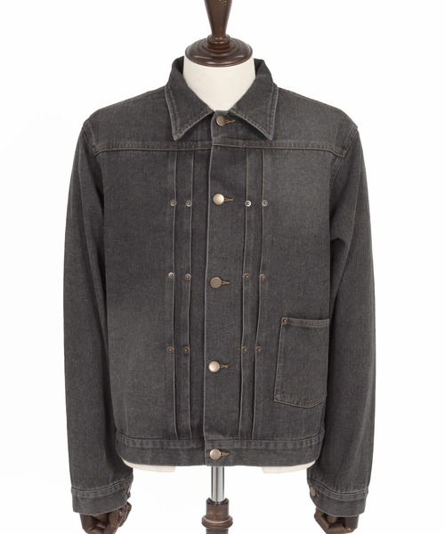 Jih Nunc(ジーヌンク)の「mj10897-10ozデニムショートジャケット(デニムジャケット・メンズ・インディゴブルー/ブラック/ブルー・L/M/S)」の19枚目の写真