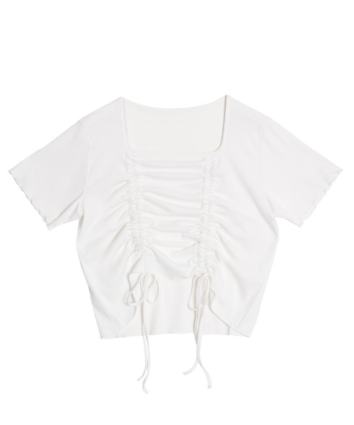 PUNYUS（プニュズ）の「ドロストトップス（Tシャツ/カットソー・レディース・ブラック/ホワイト・1/2/3/4）」の13枚目の写真