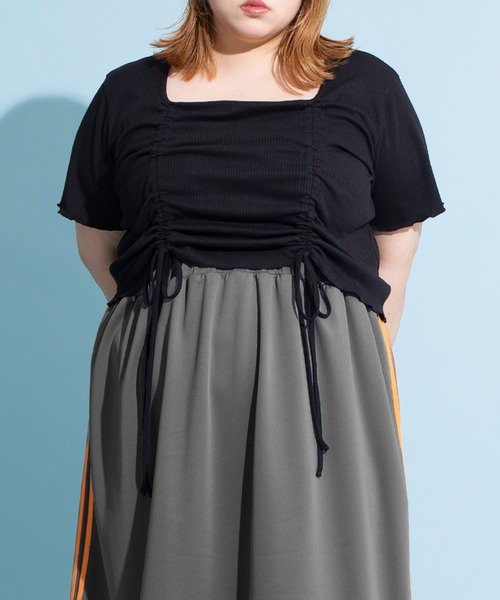 PUNYUS（プニュズ）の「ドロストトップス（Tシャツ/カットソー・レディース・ブラック/ホワイト・1/2/3/4）」の21枚目の写真