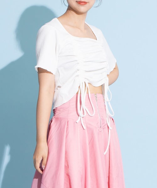 PUNYUS（プニュズ）の「ドロストトップス（Tシャツ/カットソー・レディース・ブラック/ホワイト・1/2/3/4）」の20枚目の写真