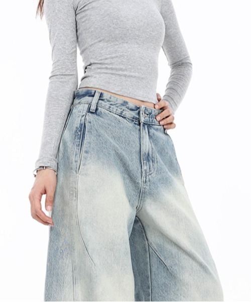 REBALANCE(リバランス)の「ワイドデニムパンツ(デニムパンツ・レディース・A・X-LARGE/LARGE/MEDIUM)」の3枚目の写真