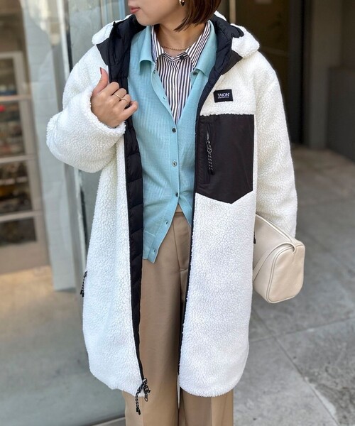 セール】◇【WEB限定】【TAION/タイオン】別注ボア×ダウンフードコート