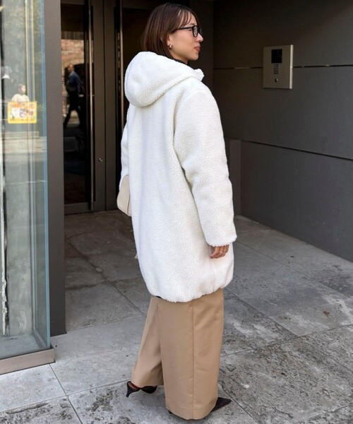 ◇【WEB限定】【TAION/タイオン】別注ボア×ダウンフードコート