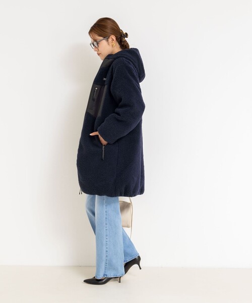 ◇【WEB限定】【TAION/タイオン】別注ボア×ダウンフードコート