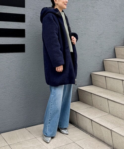 ◇【WEB限定】【TAION/タイオン】別注ボア×ダウンフードコート