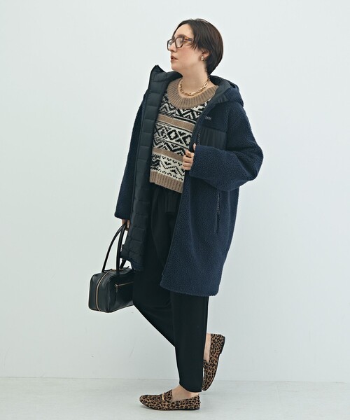 ◇【WEB限定】【TAION/タイオン】別注ボア×ダウンフードコート