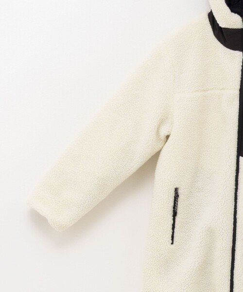 TAION（タイオン）の「◇【WEB限定】【TAION/タイオン】別注ボア×ダウンフードコート(リバーシブル)（ダウンジャケット/コート・レディース・ブラック/ホワイト系その他4/ネイビー・M/S）」の5枚目の写真