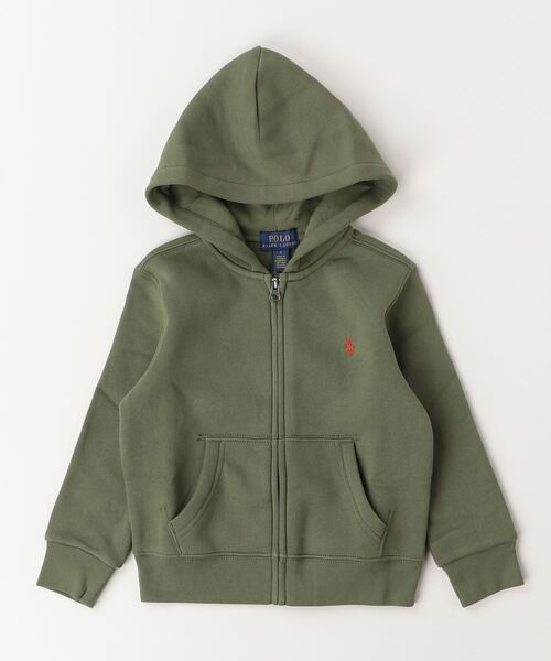 POLO RALPH LAUREN CHILDRENSWEAR(ポロ ラルフ ローレン チルドレンズウェア)の「フリース フルジップ フーディ(パーカー・キッズ・グリーン・7/3/4/6)」の3枚目の写真
