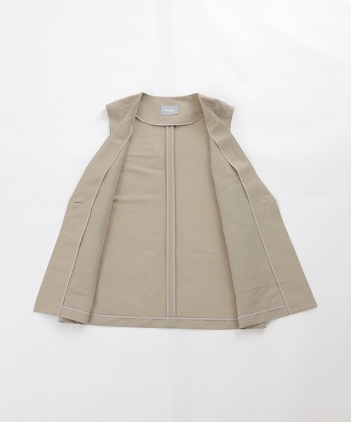 MACKINTOSH PHILOSOPHY(マッキントッシュ フィロソフィー)の「GREY LABEL リネンナイロンジレ(ベスト・レディース・ベージュ/ブラック・2)」の12枚目の写真