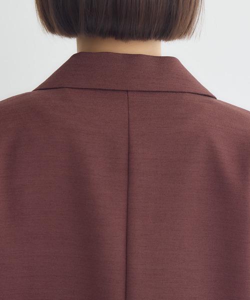 KATHARINE ROSS（キャサリンロス）の「【KATHARINE ROSS】【UV/接触冷感】メランジスラブ5分袖ジャケット（テーラードジャケット・レディース・ブラウン/ブラック・MEDIUM）」の22枚目の写真
