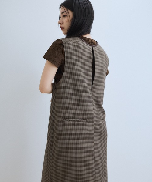 WEB限定】2WAY MIXツイードジャンパースカート（ワンピース）｜ADAM ET