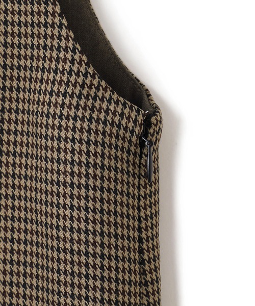 ADAM ET ROPE'（アダムエロペ）の「【WEB限定】2WAY MIXツイードジャンパースカート（ワンピース・レディース・ブラック系その他/ベージュ系その他/ダークブラウン・38/36）」の4枚目の写真