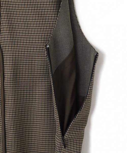 ADAM ET ROPE'（アダムエロペ）の「【WEB限定】2WAY MIXツイードジャンパースカート（ワンピース・レディース・ブラック系その他/ベージュ系その他/ダークブラウン・38/36）」の5枚目の写真