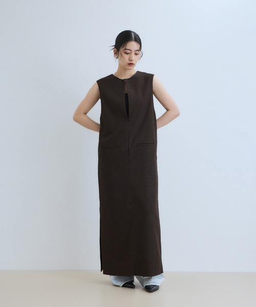 WEB限定】2WAY MIXツイードジャンパースカート（ワンピース）｜ADAM ET