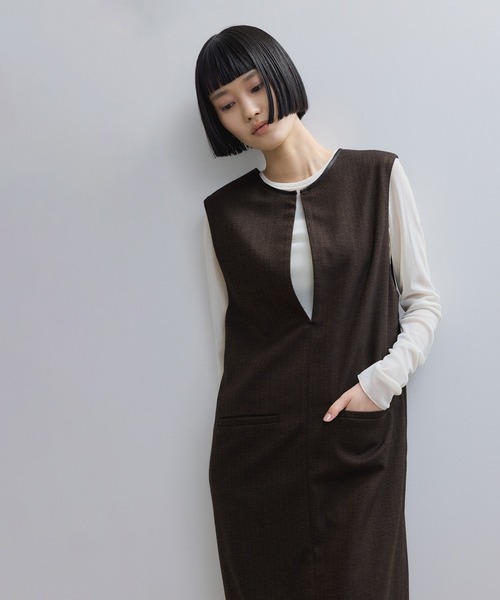 WEB限定】2WAY MIXツイードジャンパースカート（ワンピース