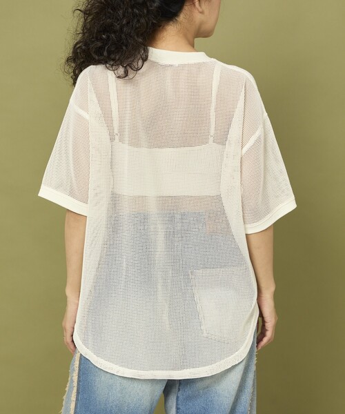 Freada（フリーダ）の「Freada/フリーダ メッシュ フラワー Tシャツ（Tシャツ/カットソー・レディース・オレンジ/ブラック/オフホワイト・ﾌﾘ-）」の15枚目の写真