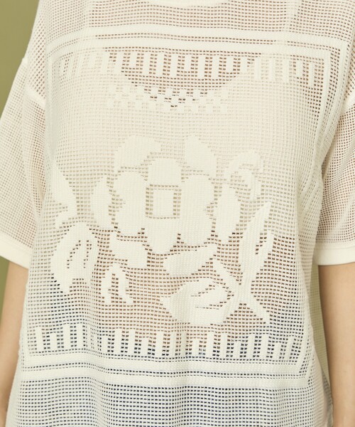 tシャツ Freada/フリーダ メッシュ フラワー Tシャツ レディース Freada tシャツ Freada/フリーダ メッシュ フラワー Tシャツ