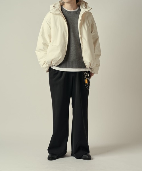 Lui's（ルイス）の「フードダウンブルゾン（ダウンジャケット/コート・メンズ・ブラック/ホワイト・S/M）」の3枚目の写真