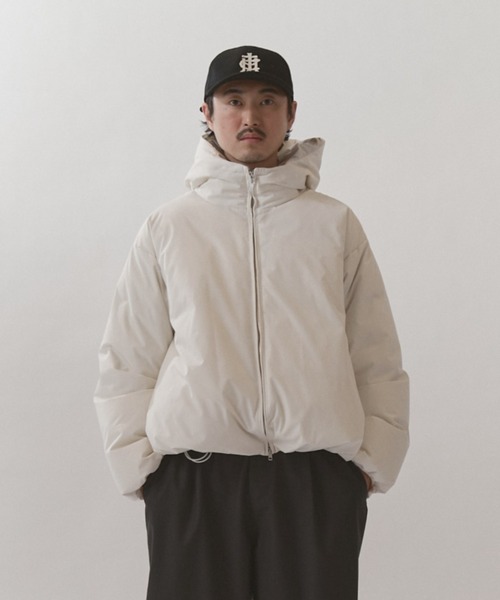 Lui's（ルイス）の「フードダウンブルゾン（ダウンジャケット/コート・メンズ・ブラック/ホワイト・S/M）」の10枚目の写真