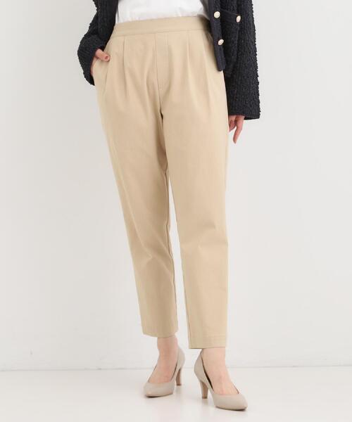 SHOO・LA・RUE（シューラルー）の「【洗える/S-LL/美脚シルエット】ハイパーストレッチ テーパードパンツ（その他パンツ・レディース・オレンジ/ベージュ/ブラック/カーキ・04/01/02/03）」の2枚目の写真