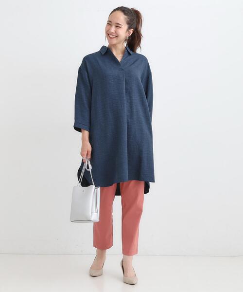 SHOO・LA・RUE（シューラルー）の「【洗える/S-LL/美脚シルエット】ハイパーストレッチ テーパードパンツ（その他パンツ・レディース・オレンジ/ベージュ/ブラック/カーキ・04/01/02/03）」の12枚目の写真