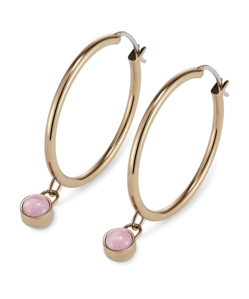 OLIVIA BURTON(オリビアバートン)の「「OLIVIA BURTON/オリビアバートン」トレンド ジェムストーン フープ ピアス 天然石ピアス(ピアス(両耳用)・レディース・グリーン/ピンク・FREE)」の12枚目の写真