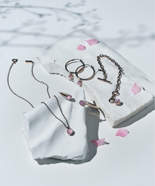 OLIVIA BURTON(オリビアバートン)の「「OLIVIA BURTON/オリビアバートン」トレンド ジェムストーン フープ ピアス 天然石ピアス(ピアス(両耳用)・レディース・グリーン/ピンク・FREE)」の13枚目の写真
