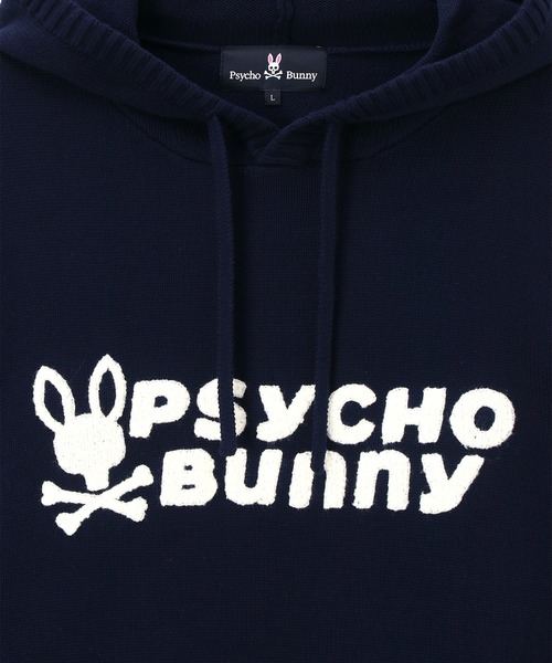 Psycho Bunny（サイコバニー）の「シグネチャーロゴ ニットフーディ（ニット/セーター・メンズ・ネイビー/アイボリー/レッド/ブラウン・MEDIUM/X-LARGE/LARGE）」の18枚目の写真