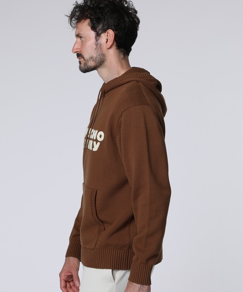 Psycho Bunny（サイコバニー）の「シグネチャーロゴ ニットフーディ（ニット/セーター・メンズ・ネイビー/アイボリー/レッド/ブラウン・MEDIUM/X-LARGE/LARGE）」の9枚目の写真