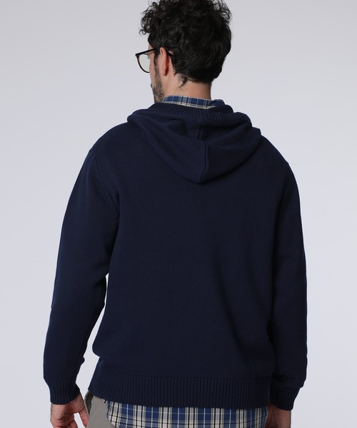 Psycho Bunny（サイコバニー）の「シグネチャーロゴ ニットフーディ（ニット/セーター・メンズ・ネイビー/アイボリー/レッド/ブラウン・MEDIUM/X-LARGE/LARGE）」の14枚目の写真