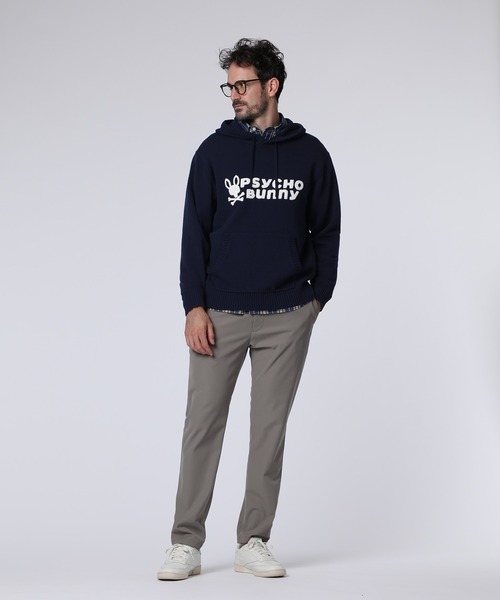 Psycho Bunny（サイコバニー）の「シグネチャーロゴ ニットフーディ（ニット/セーター・メンズ・ネイビー/アイボリー/レッド/ブラウン・MEDIUM/X-LARGE/LARGE）」の15枚目の写真