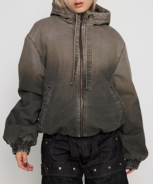 GRADATION COTTON HOODIE ブルゾン（ブルゾン）｜LAGUA GEM