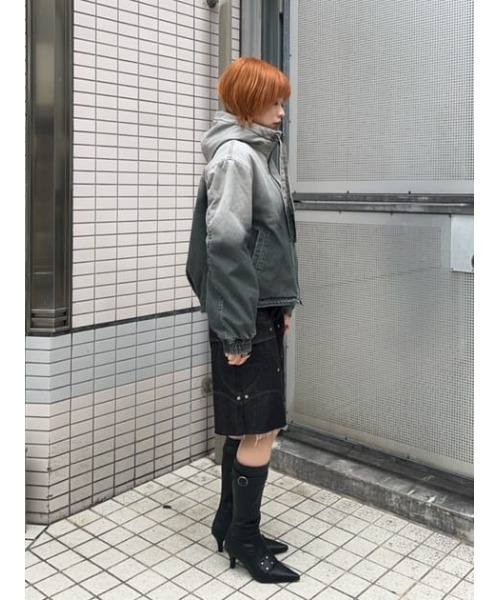 LAGUA GEM（ラグアジェム）の「GRADATION COTTON HOODIE ブルゾン（ブルゾン・レディース・グレー/ブラウン・FREE）」の9枚目の写真
