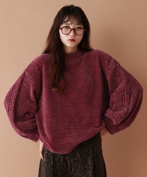 RAGEBLUE | ボリュームスリーブ/袖デザインBIGモールニット(Tシャツ/カットソー)